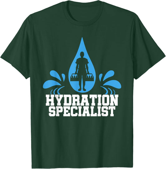 Hydration Specialist Team Manager Football Hydrated Waterboy T-Shirt - T-Shirt | Forest