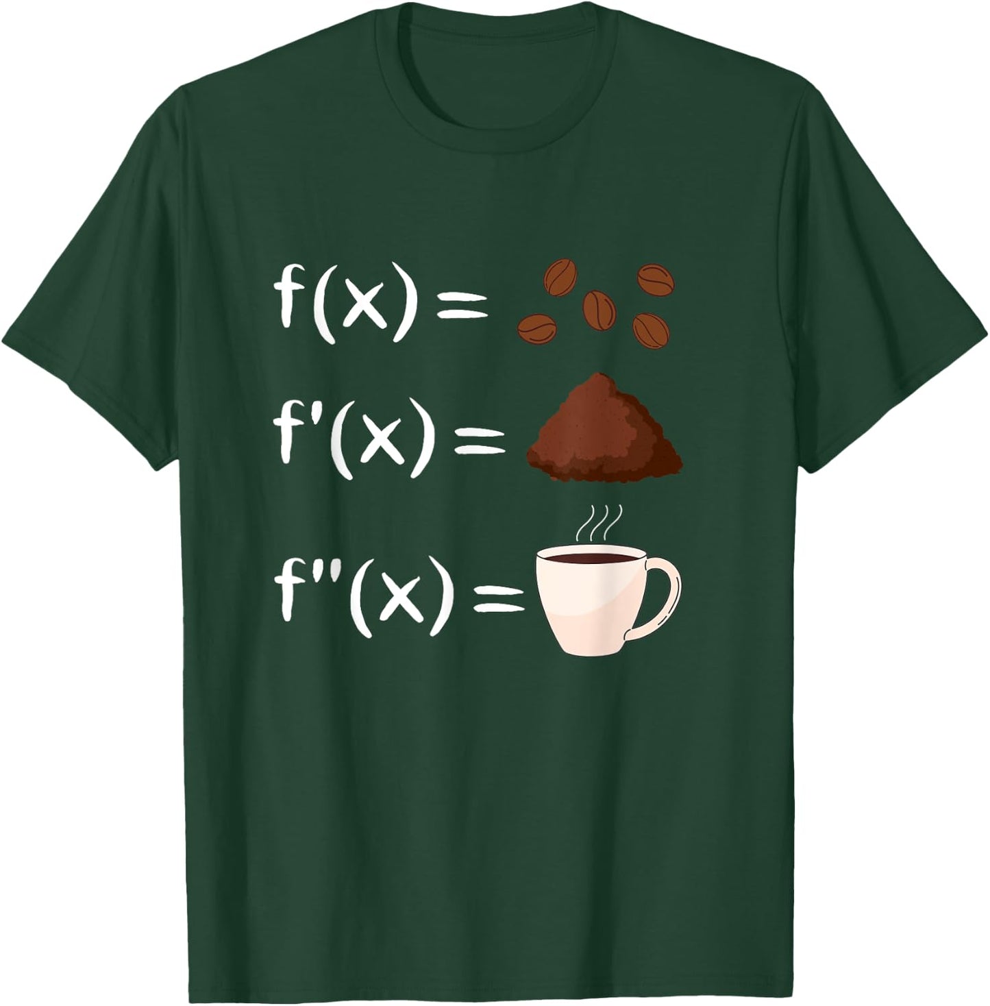 Funny Math Coffee Calculus T-Shirt - T-Shirt | Forest