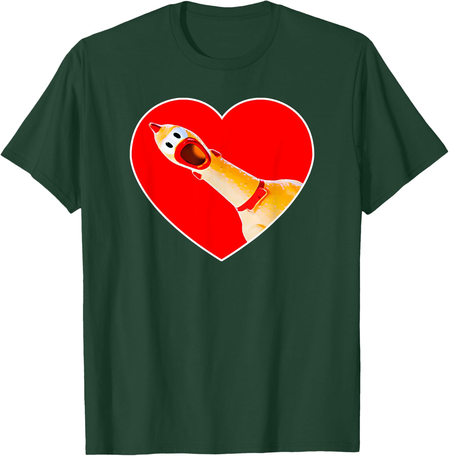 Funny Rubber Chicken Lover Practical Joke Gag Gift T-Shirt - T-Shirt | Forest