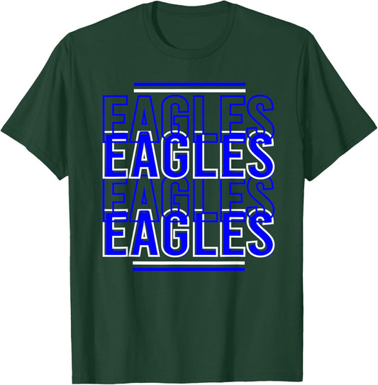 Red Black Eagles School Spirit Eagle Mascot Teacher Women Kids T-Shirt - T-Shirt | Forest