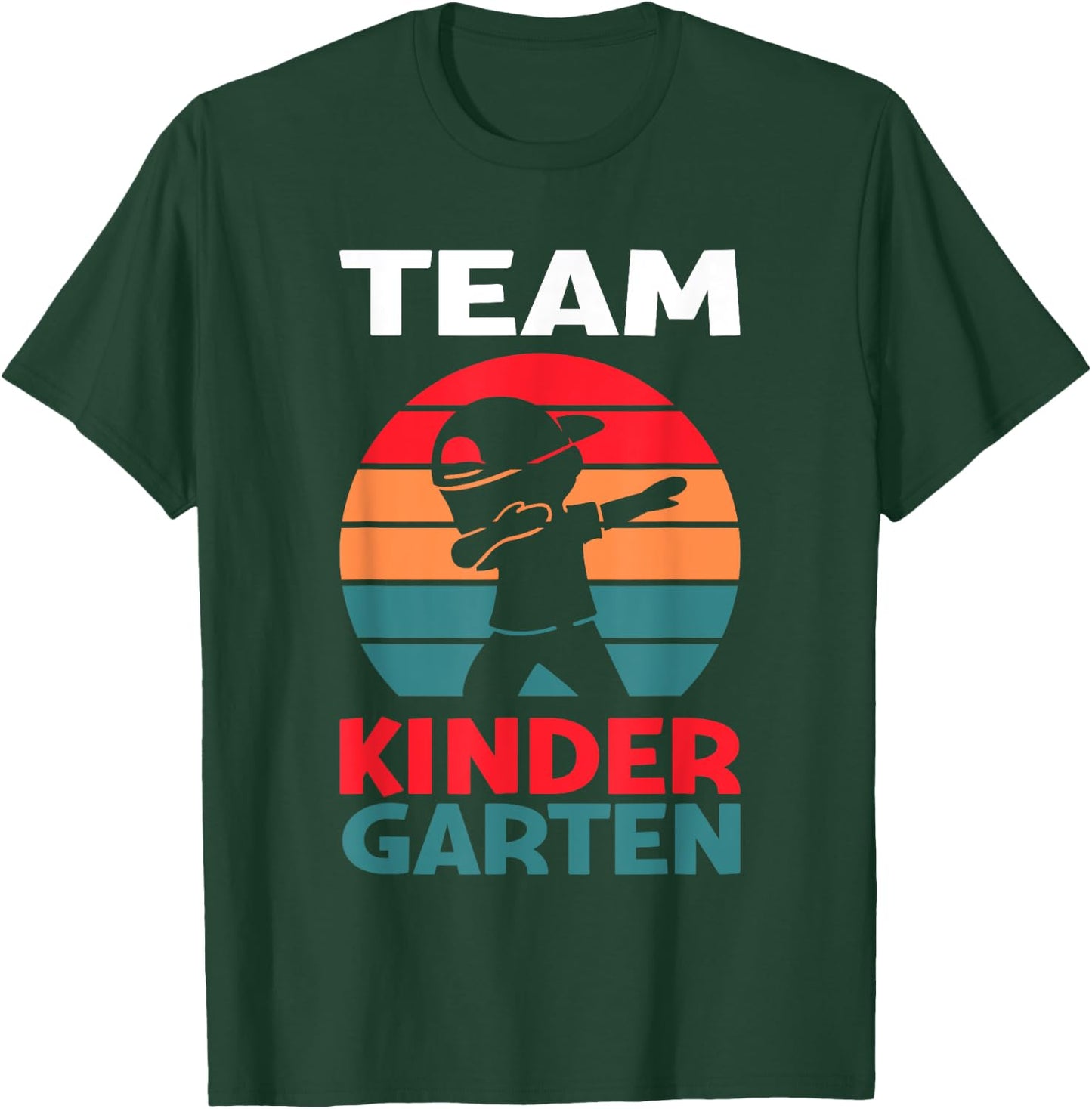 Team Kindergarten Dude Preschool Dab Dabbing Pre-K Back T-Shirt - T-Shirt | Forest