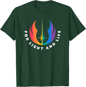 Star Wars Pride Rainbow Jedi Order Symbol For Light and Life T-Shirt - T-Shirt | Forest