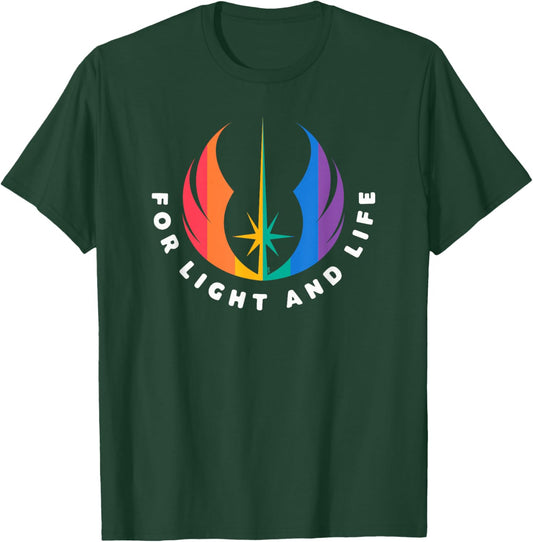 Star Wars Pride Rainbow Jedi Order Symbol For Light and Life T-Shirt - T-Shirt | Forest
