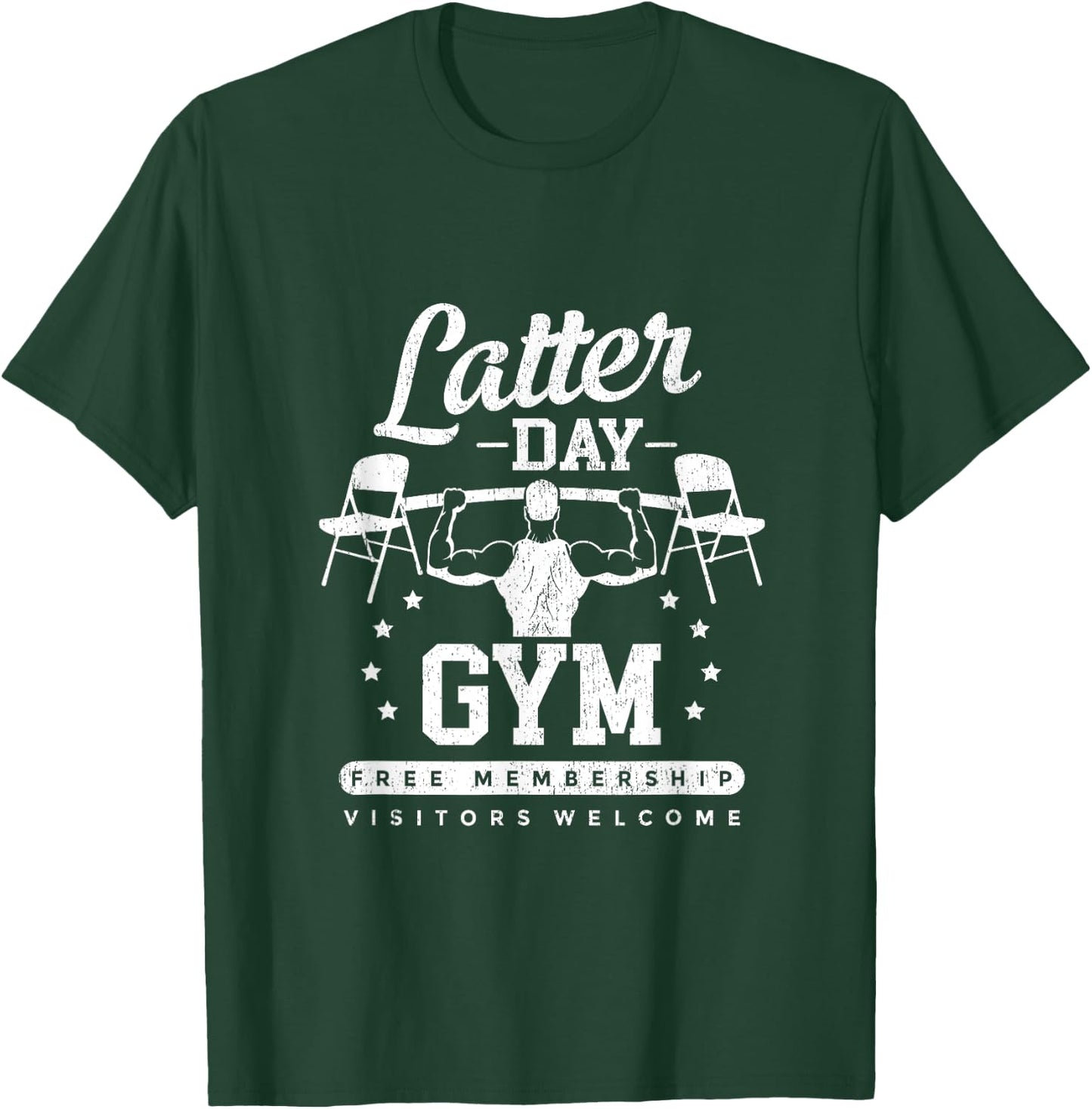 Latter-Day Gym Missionary LDS Church Funny Mormon T-Shirt - T-Shirt | Forest