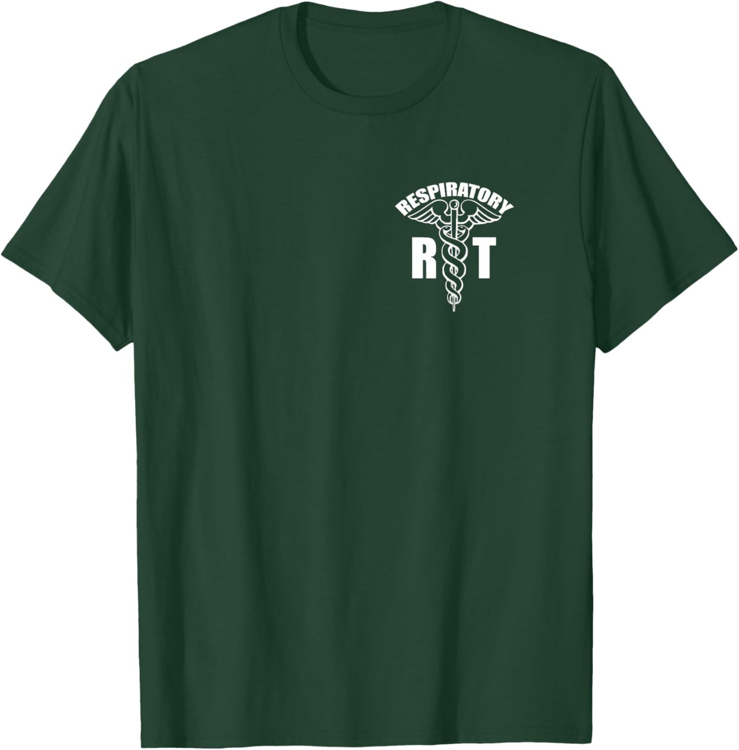 Respiratory Therapy Therapist Caduceus White (Front Design) T-Shirt - T-Shirt | Forest
