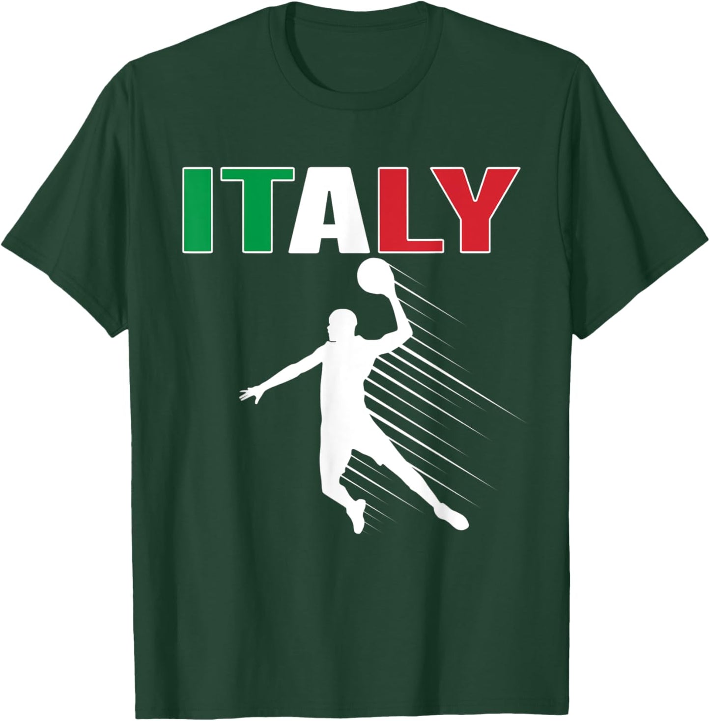 Italy Basketball Lovers Jersey Support Italian Baller Team T-Shirt - T-Shirt | Forest