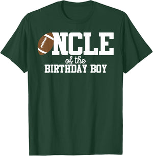 Uncle of the Birthday Boy Football Lover First Birthday T-Shirt - T-Shirt | Forest