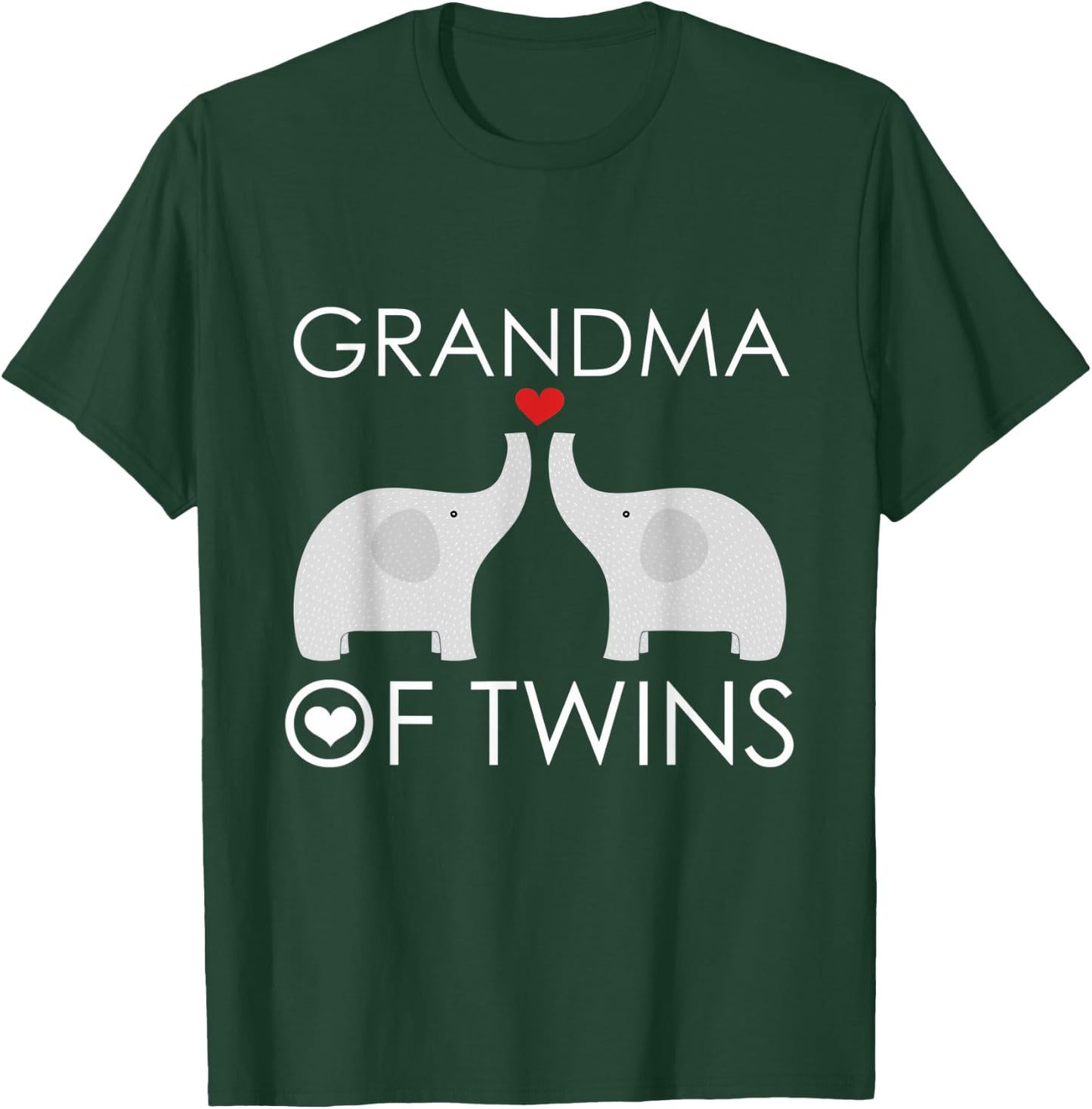 Grandma of Twins Grandmother Gifts Pregnancy Blessed T-Shirt - T-Shirt | Forest