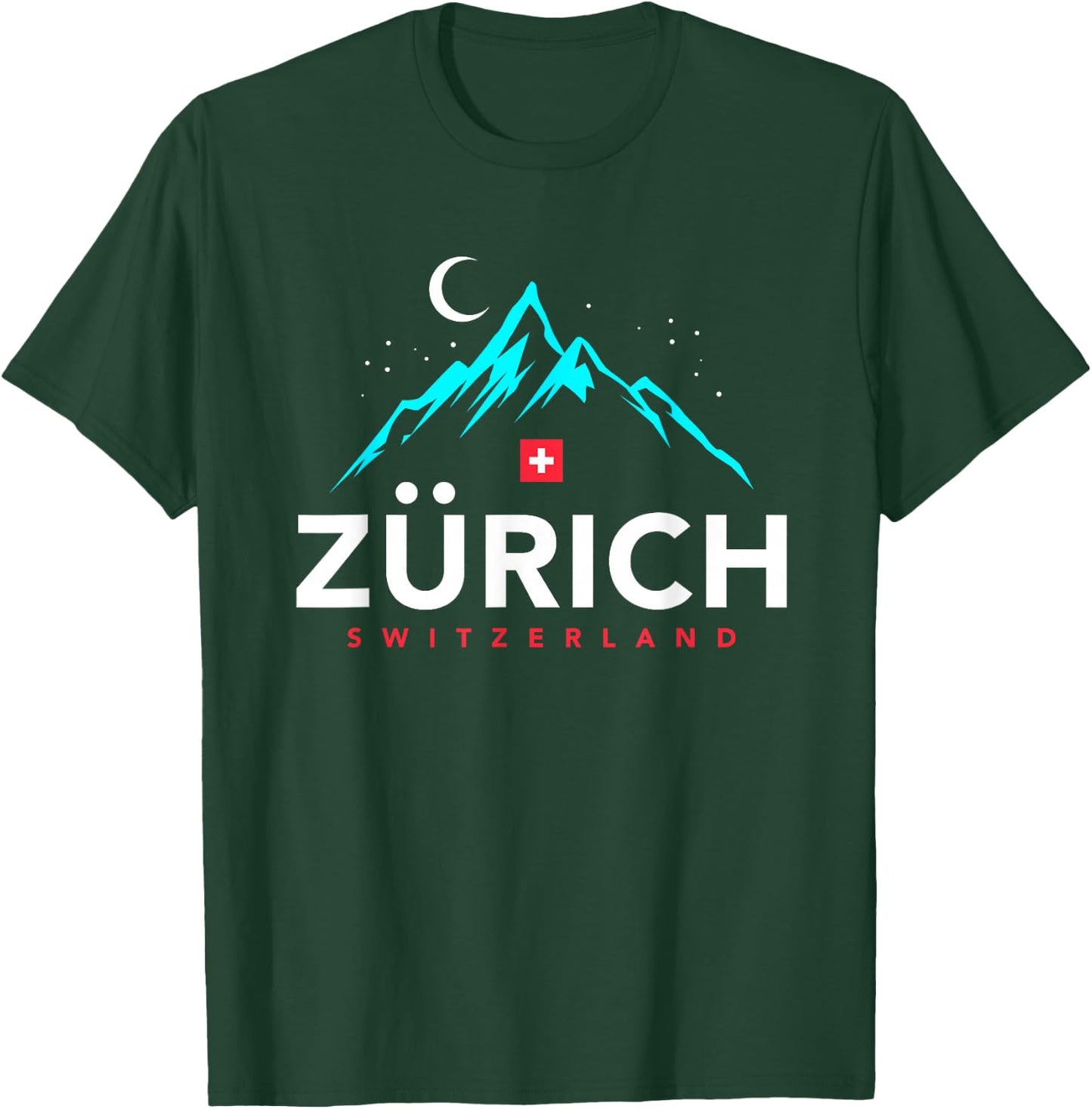 Switzerland Zurich With Starry Night T-Shirt - T-Shirt | Forest