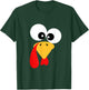Thanksgiving Turkey Face Family Costume Kids Funny Turkey T-Shirt - T-Shirt | Forest