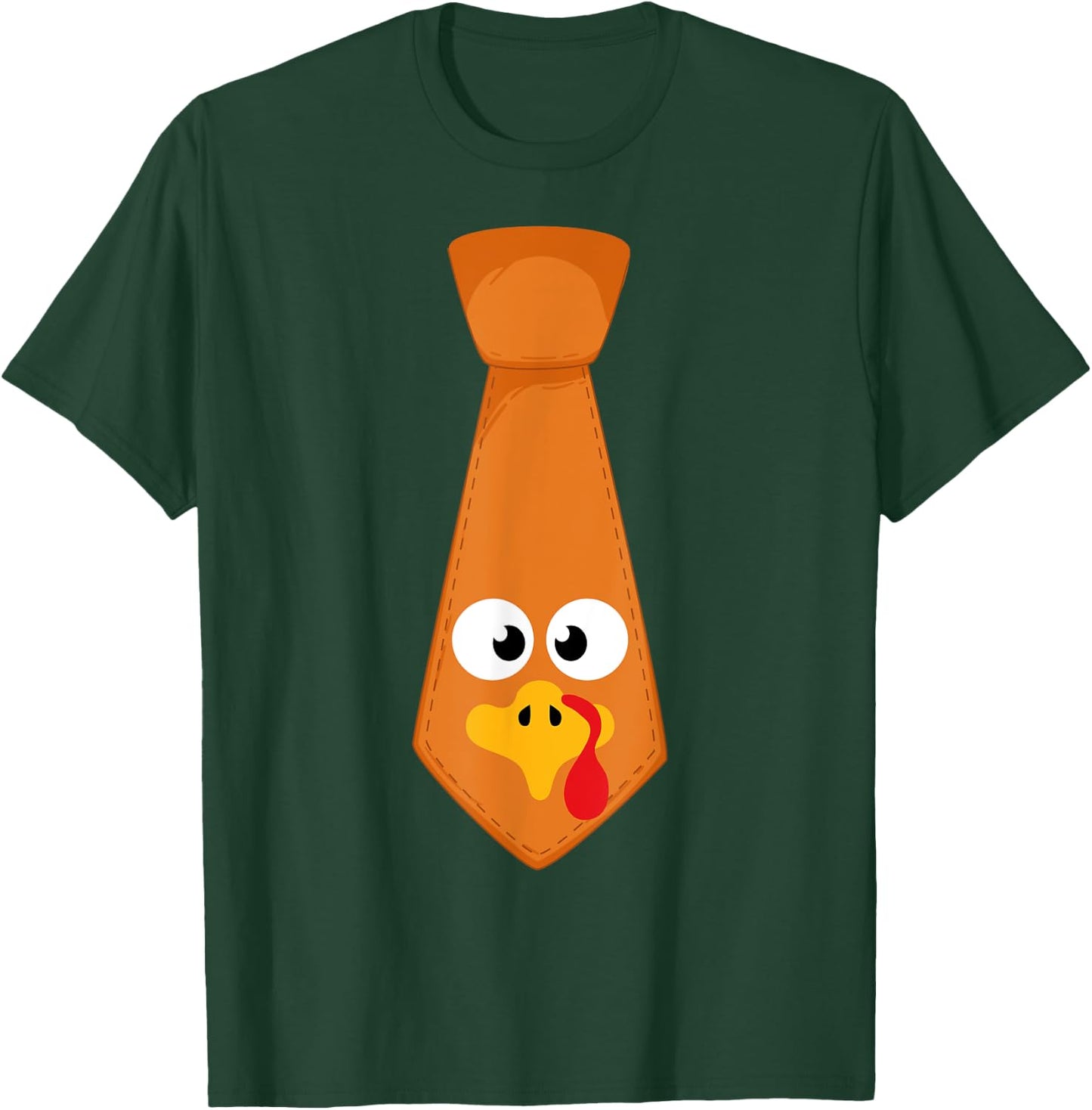 Thanksgiving costume tie with funny turkey face T-Shirt - T-Shirt | Forest