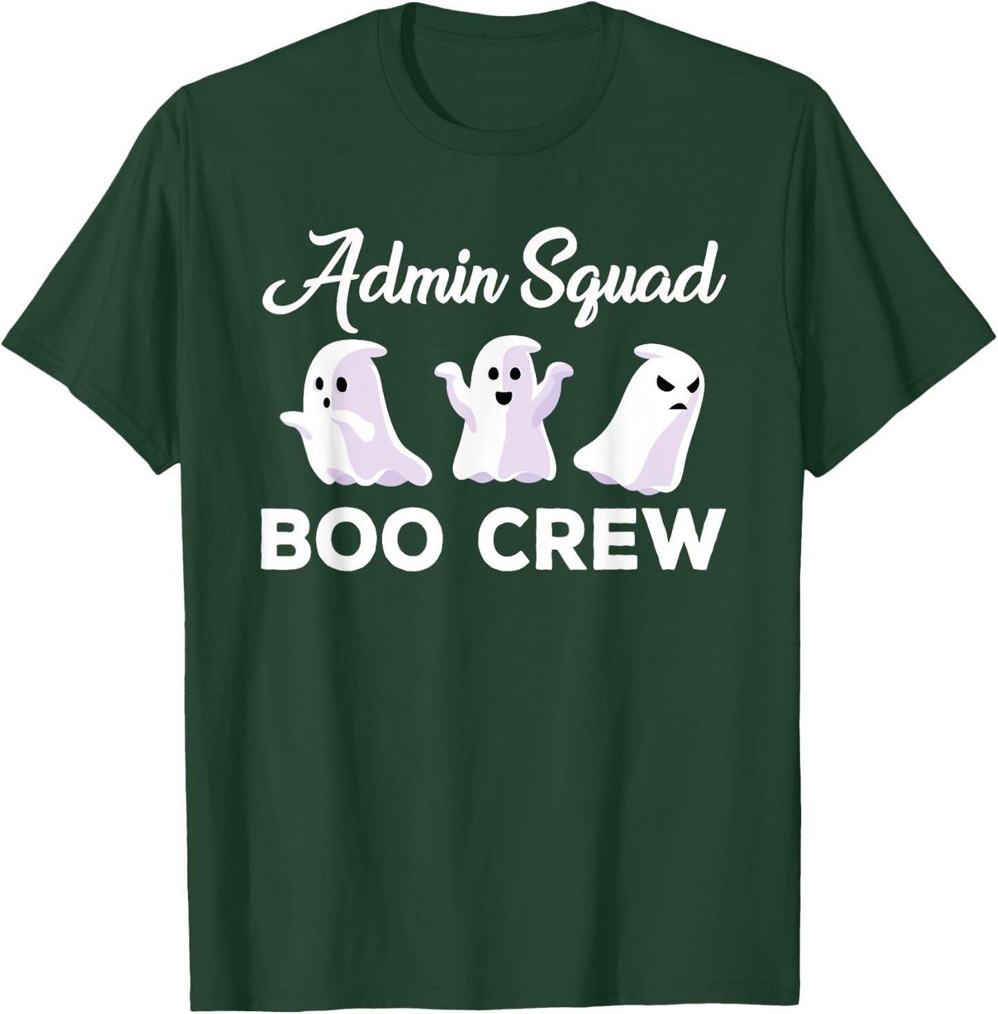 Funny Admin Squad Boo Crew Spooky Office Halloween Costume T-Shirt - T-Shirt | Forest