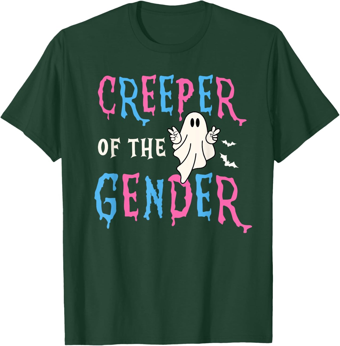 Keeper of Gender Halloween Funny Creeper Gender Reveal Party T-Shirt - T-Shirt | Forest