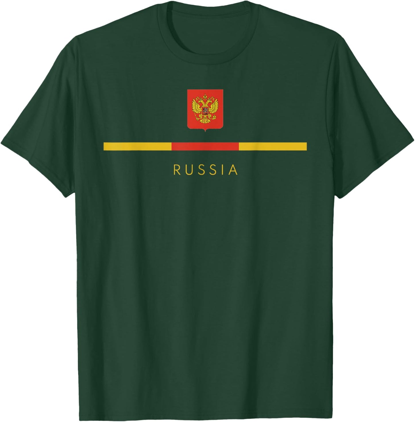Flag of Russia Crest Logo Art Russian Citizen Souvenir Gift T-Shirt - T-Shirt | Forest