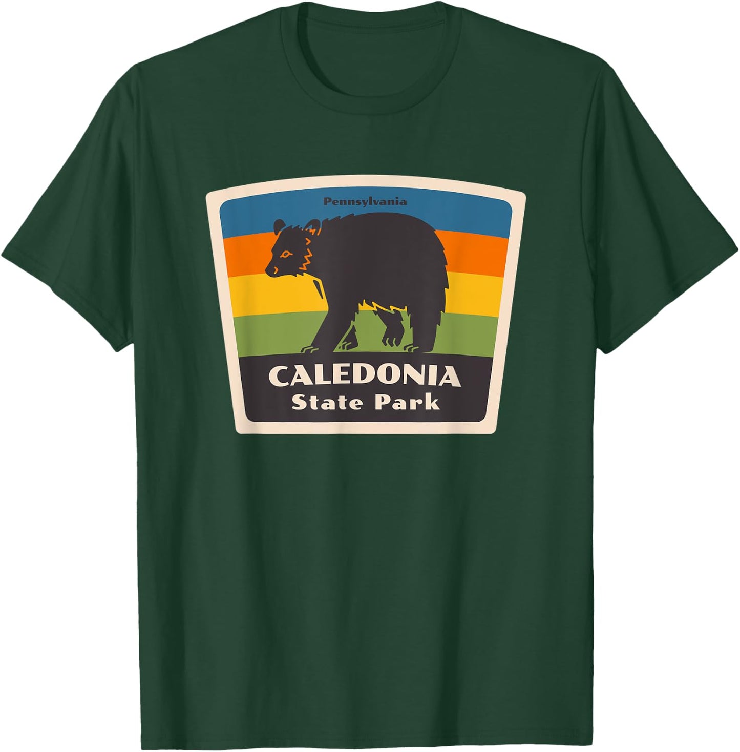 Retro Caledonia State Park Pennsylvania Bear PA Souvenir T-Shirt - T-Shirt | Forest