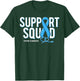 Support Squad Trisomy 18 Awareness Light Blue Ribbon Heart T-Shirt - T-Shirt | Forest
