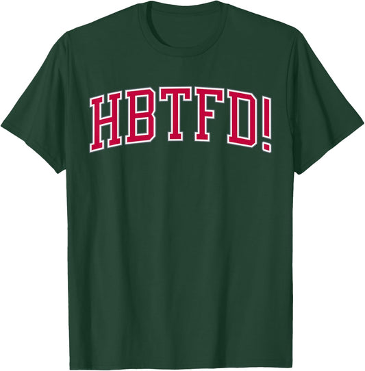 Football, USA HBTFD! Football - Men's Adults Black Short Sleeve Modern Football - Small T-Shirt - T-Shirt | Forest