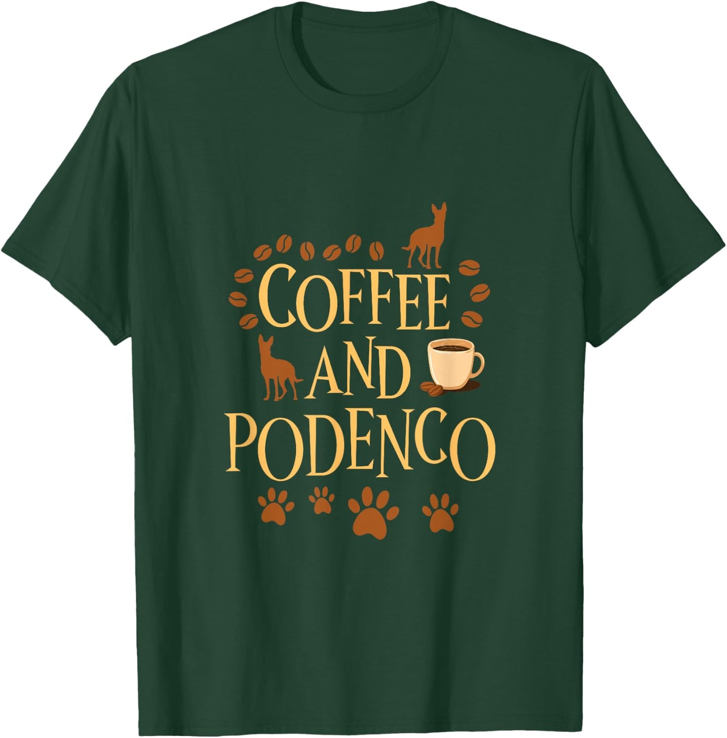 Coffee and Podenco Women Kids T-Shirt - T-Shirt | Forest