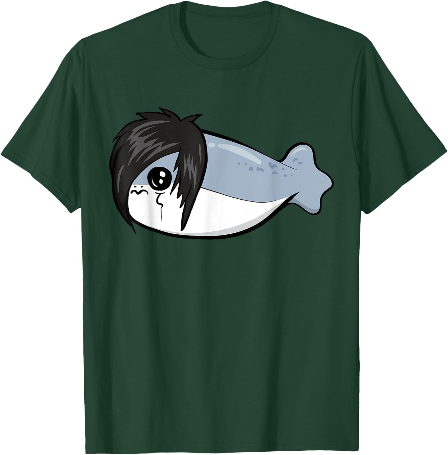 Sacabambaspis Fish Meme Emo Gothic Goth T-Shirt - T-Shirt | Forest