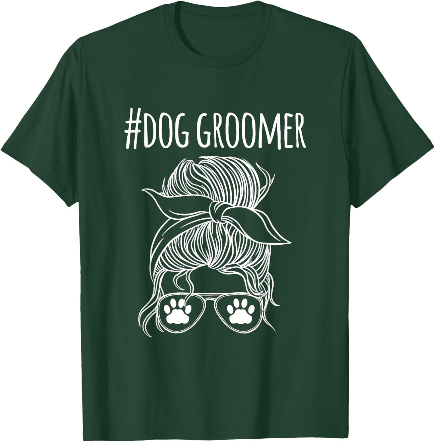 Dog Groomer Dog Hair-Grooming Salon Men Women T-Shirt - T-Shirt | Forest