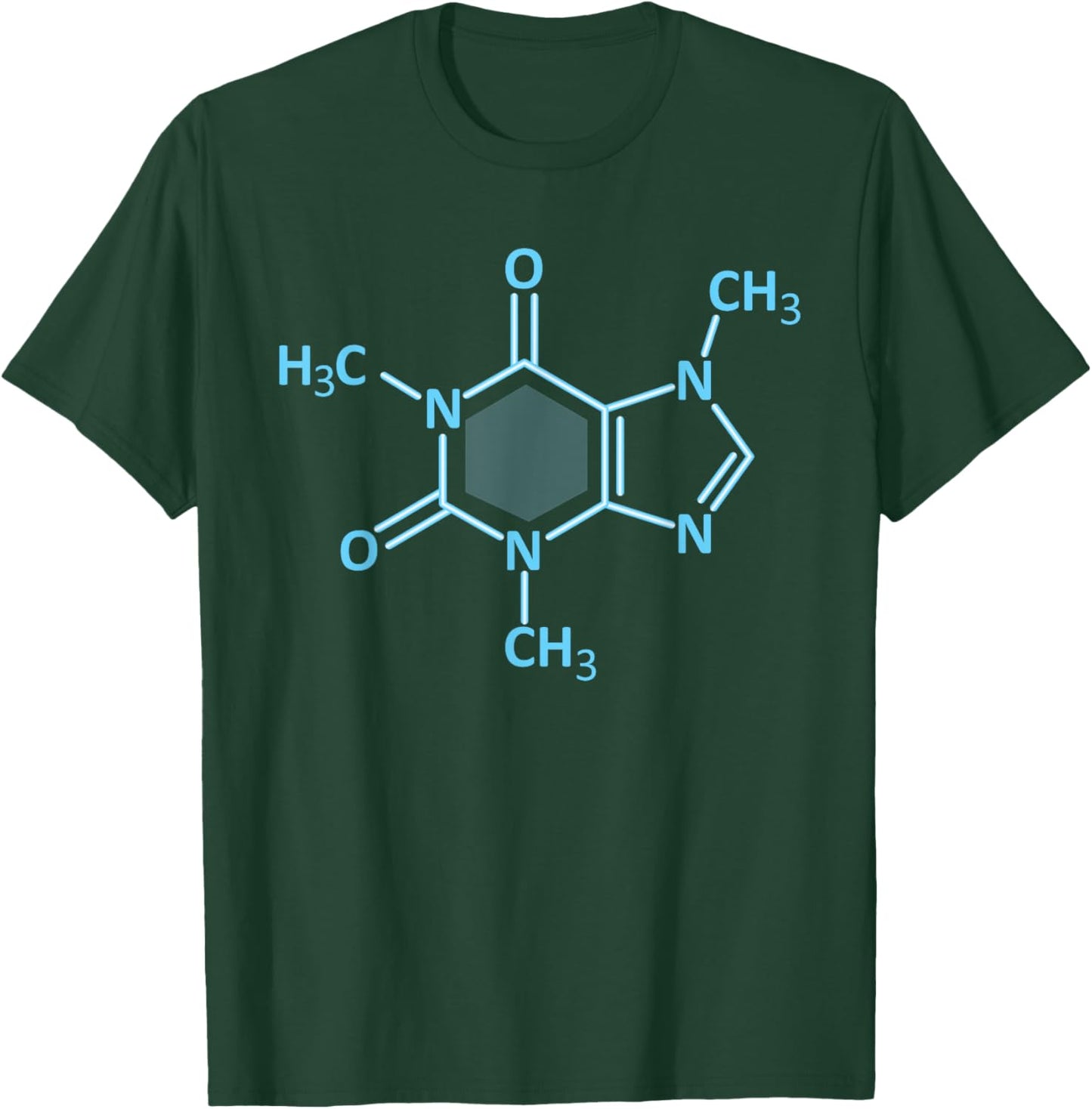 Caffeine Molecule Coffee T Shirt Coffee Chemical Formula T-Shirt - T-Shirt | Forest