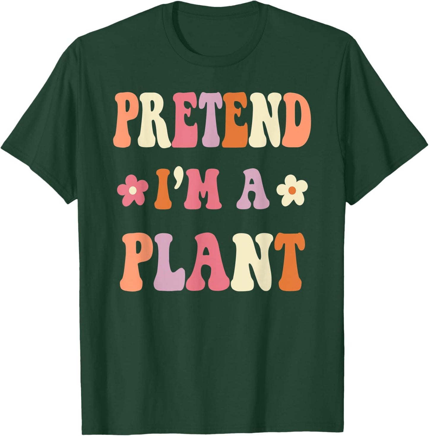 Retro Groovy Halloween Costume Shirts, Pretend I'm A PLANT T-Shirt - T-Shirt | Forest