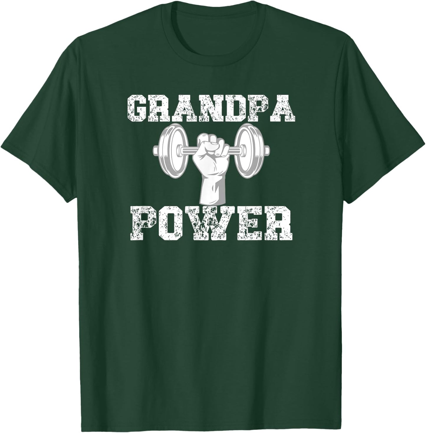 Grandpa Gym Shirt - Grandpa Power Gym Body T-Shirt - T-Shirt | Forest