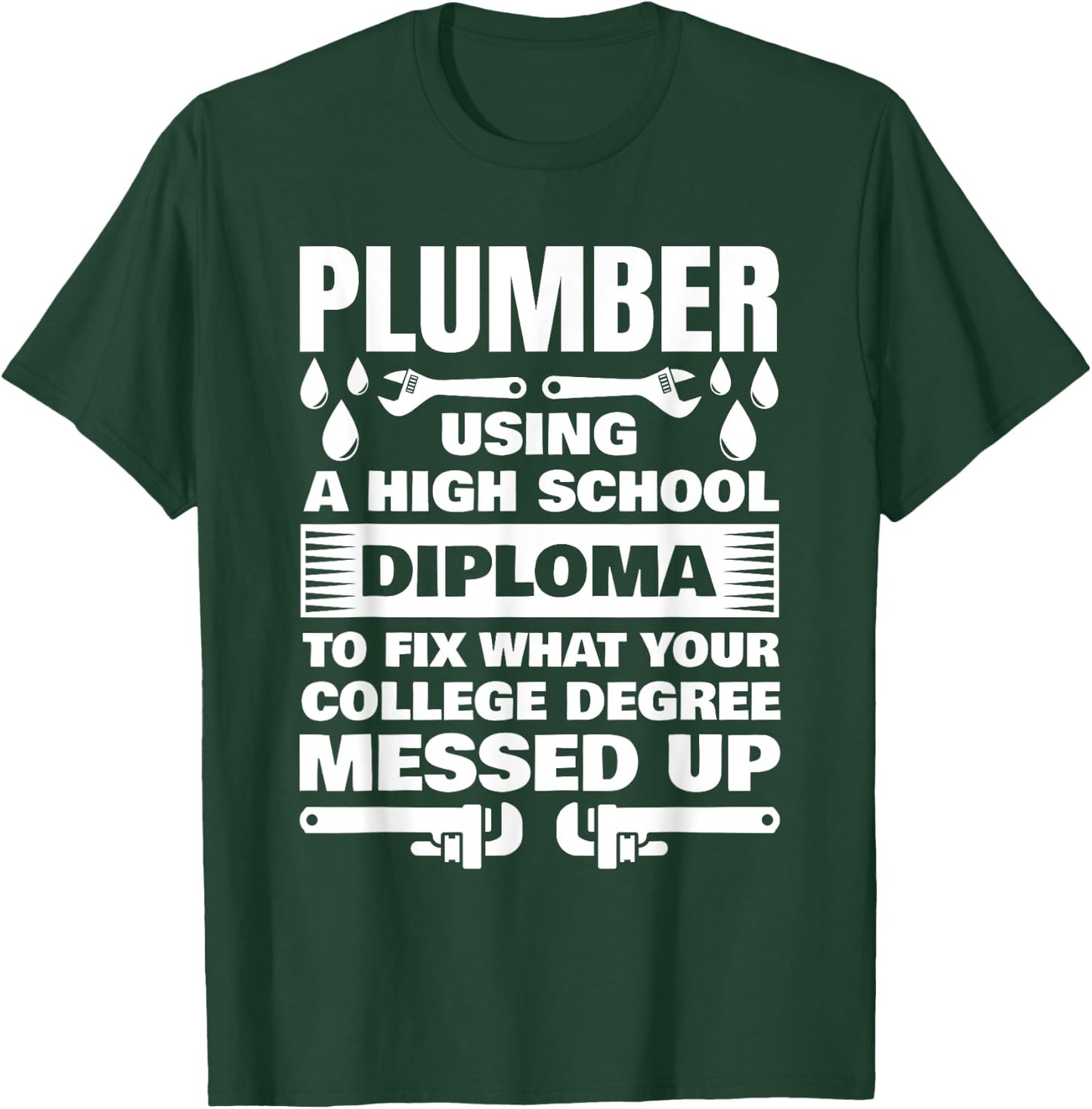 Funny Plumber Art Women Pipefitter Pipe Plumber T-Shirt - T-Shirt | Forest