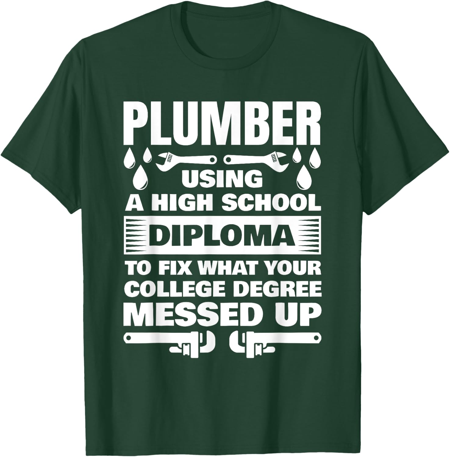 Funny Plumber Art Women Pipefitter Pipe Plumber T-Shirt - T-Shirt | Forest