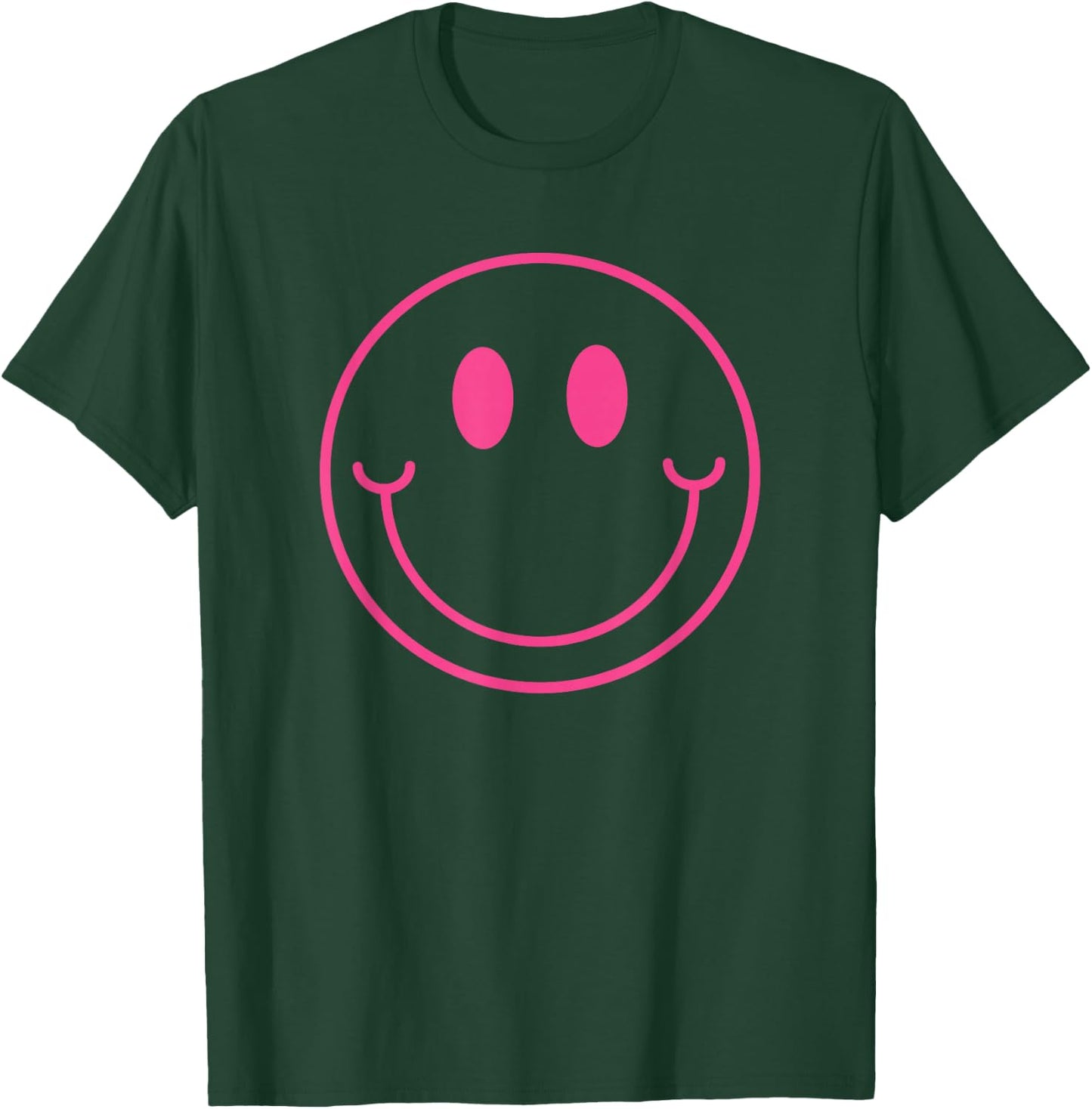 70s Cute Pink Smile Face Shirt Peace Happy Smiling Face T-Shirt - T-Shirt | Forest