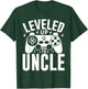 Leveled Up To Uncle & Uncle Pregnancy Announcement Gamer T-Shirt - T-Shirt | Forest