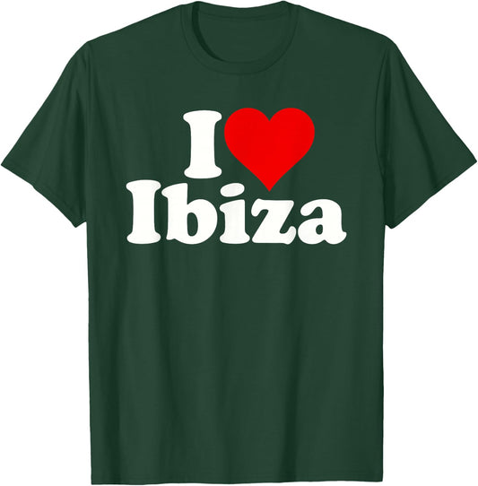 I Love Heart Ibiza Spain Balearic Islands T-Shirt - T-Shirt | Forest