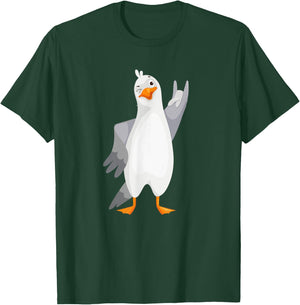 Funny Sea Gull Bird Summer Beach Gift Women Kids T-Shirt - T-Shirt | Forest