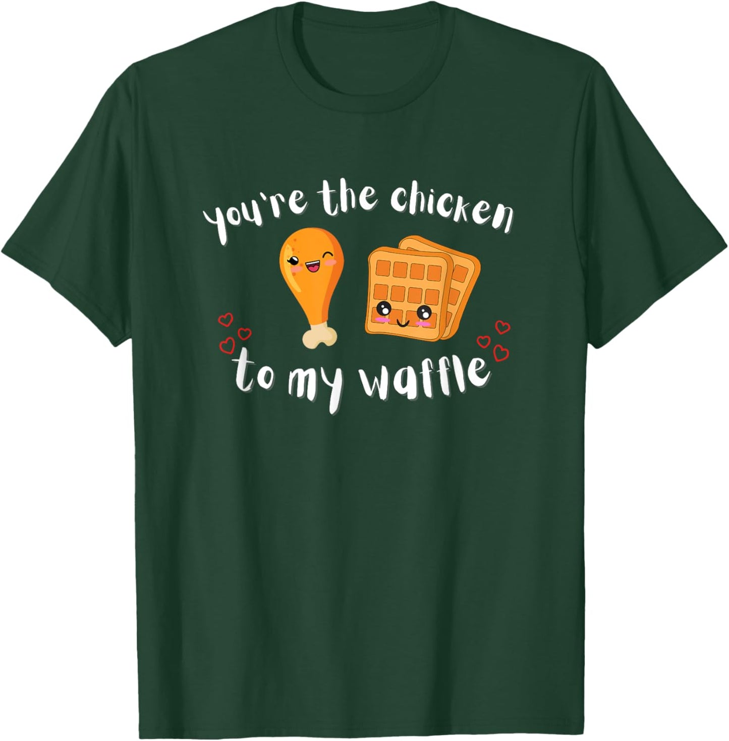Foodie Chef | Chicken and Waffles I Couples T-Shirt - T-Shirt | Forest