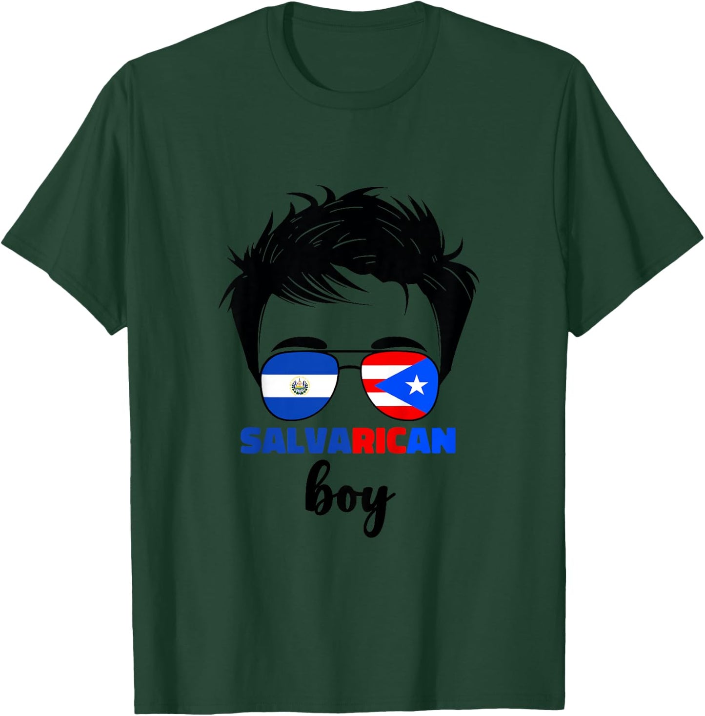 Kids Half Salvadorian And Puerto Rican Rico El Salvador Baby Boys T-Shirt - T-Shirt | Forest