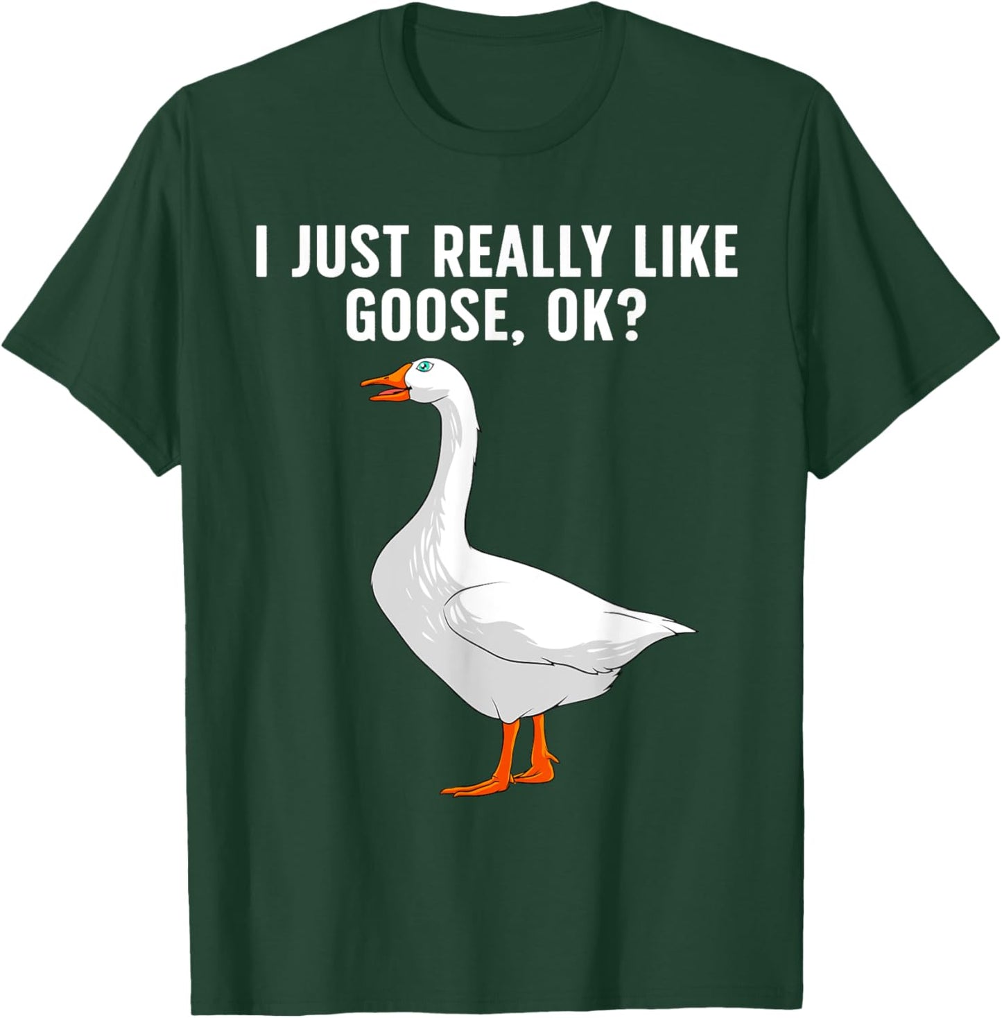 Cute Goose Design Women Waterfowl Bird Goose Lover T-Shirt - T-Shirt | Forest