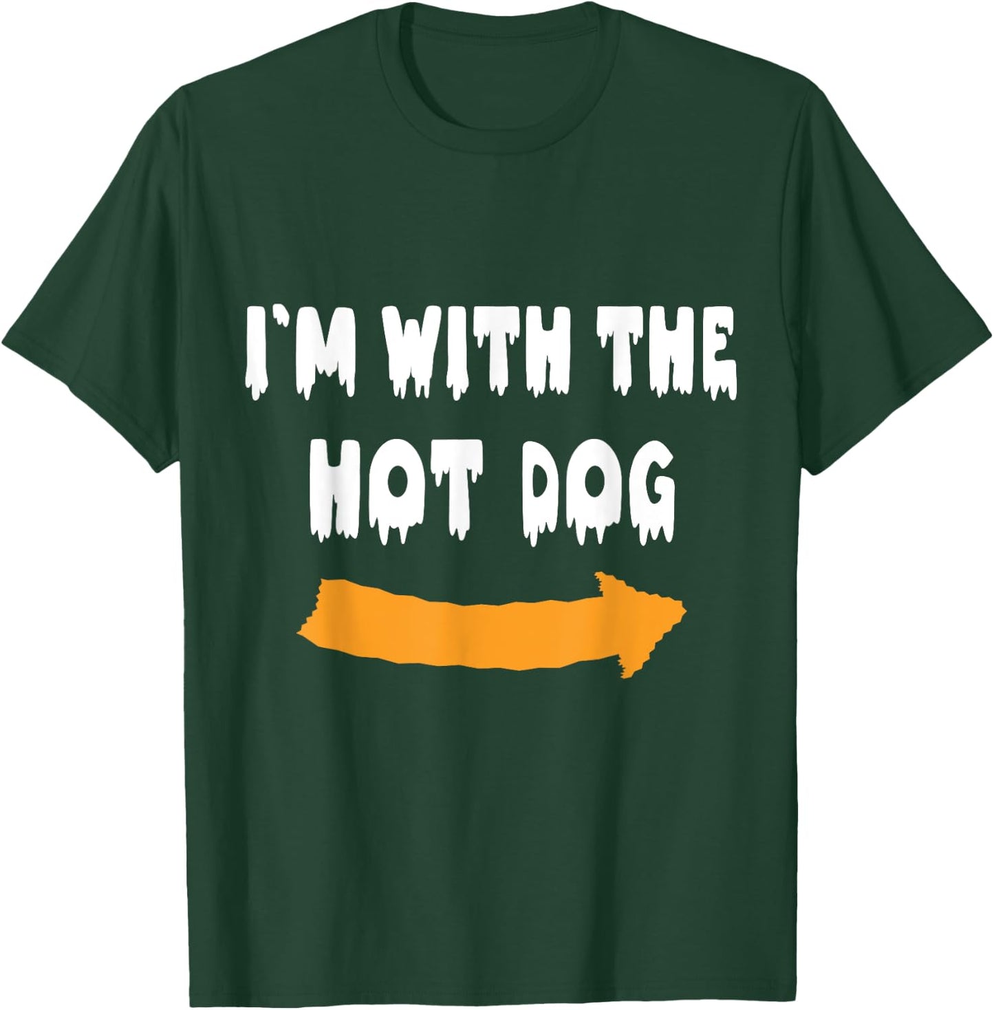 I'm with the hot dog Funny Lazy Halloween Costume T-Shirt - T-Shirt | Forest