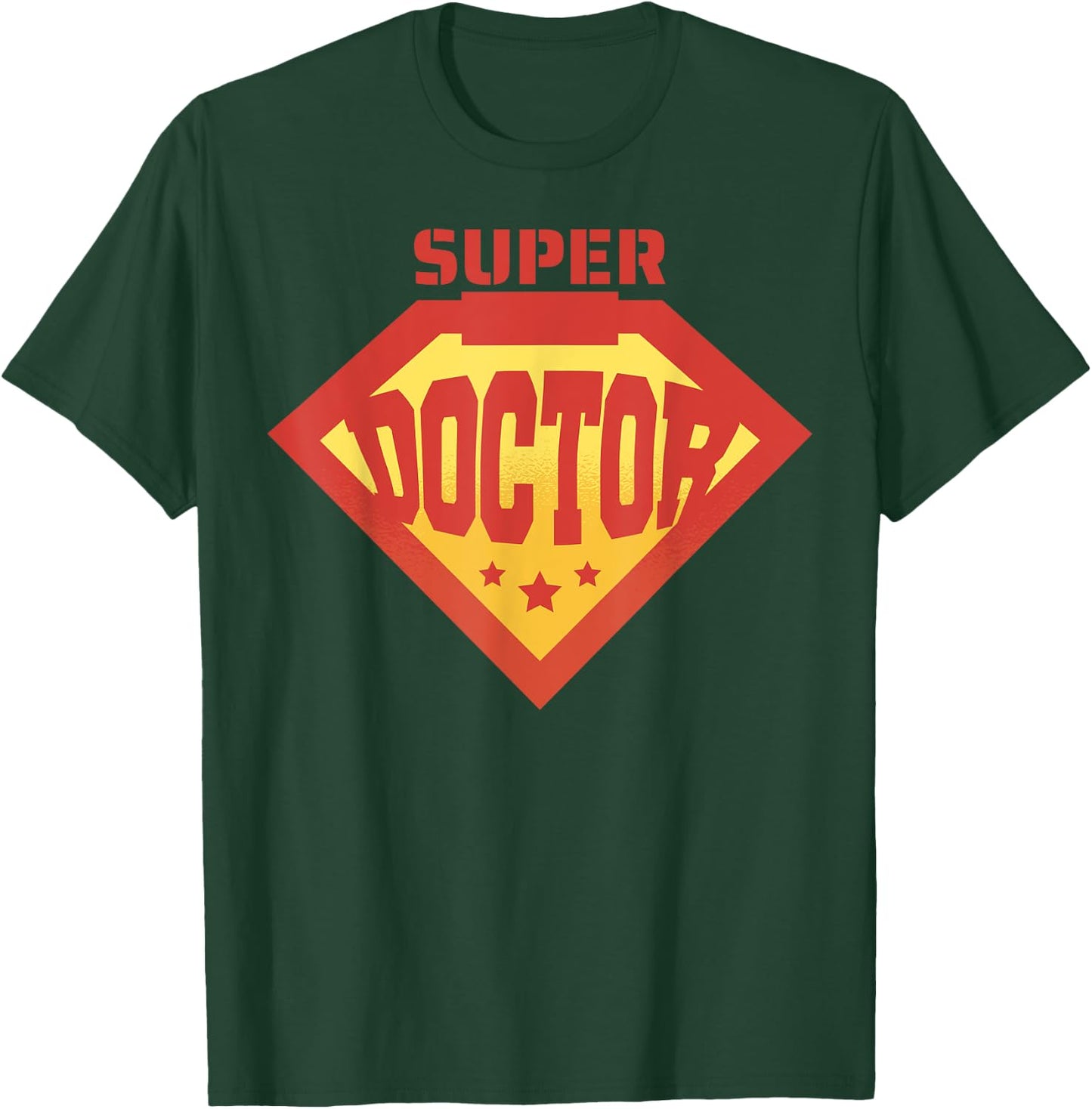 Super doctor badge on the chest Physician T-Shirt - T-Shirt | Forest