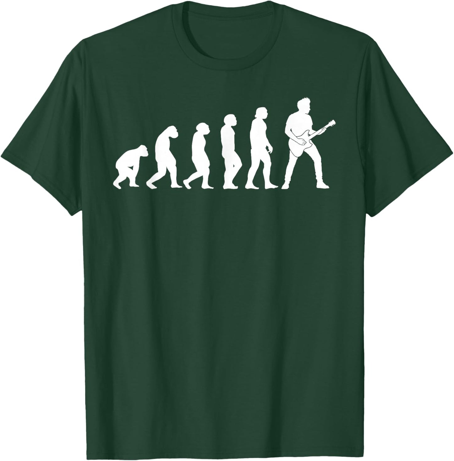Guitar Player Evolution - Guitarist Player Guitar T-Shirt - T-Shirt | Forest