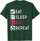 Eat Sleep Fly Aerial Silk Aerialist Acrobatics Dancer Circus T-Shirt - T-Shirt | Forest