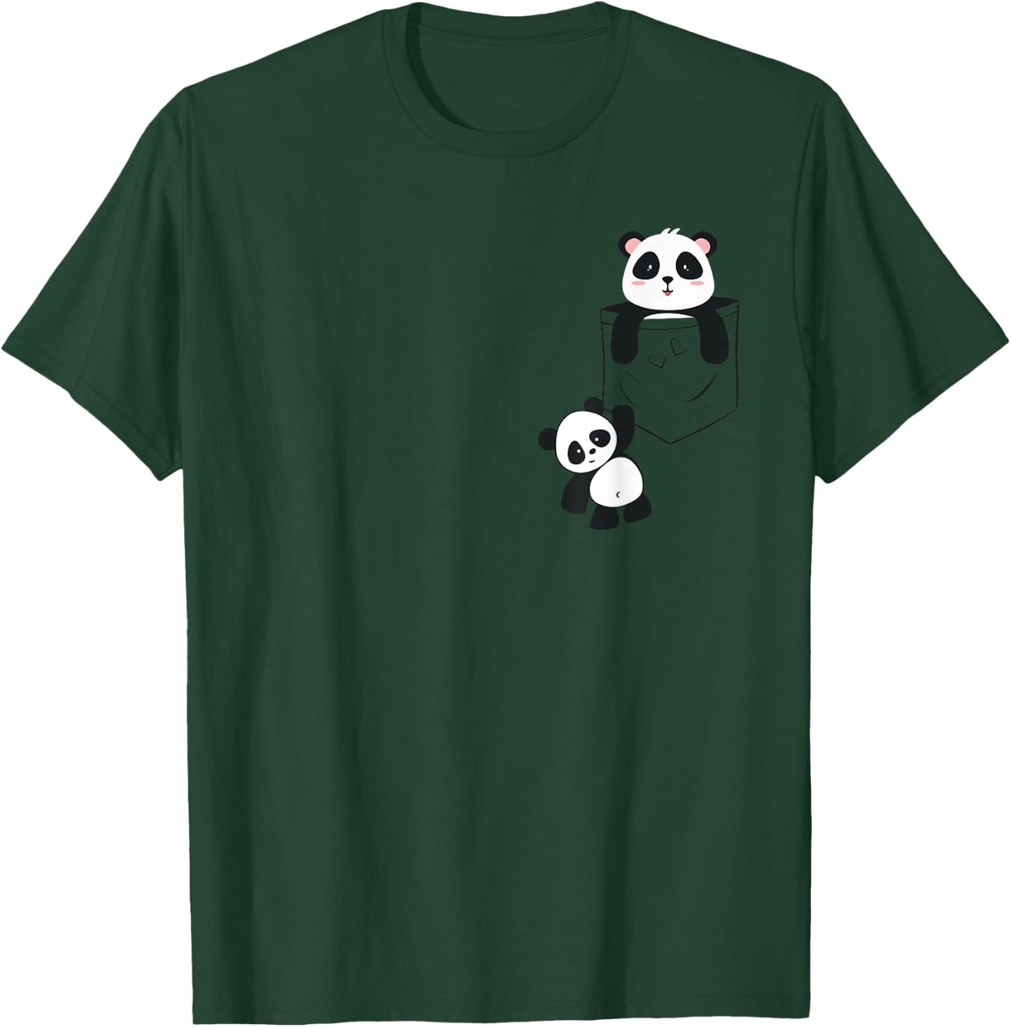 Cute Pandas in the Bag Funny Panda Lovers Baby Animal T-Shirt - T-Shirt | Forest