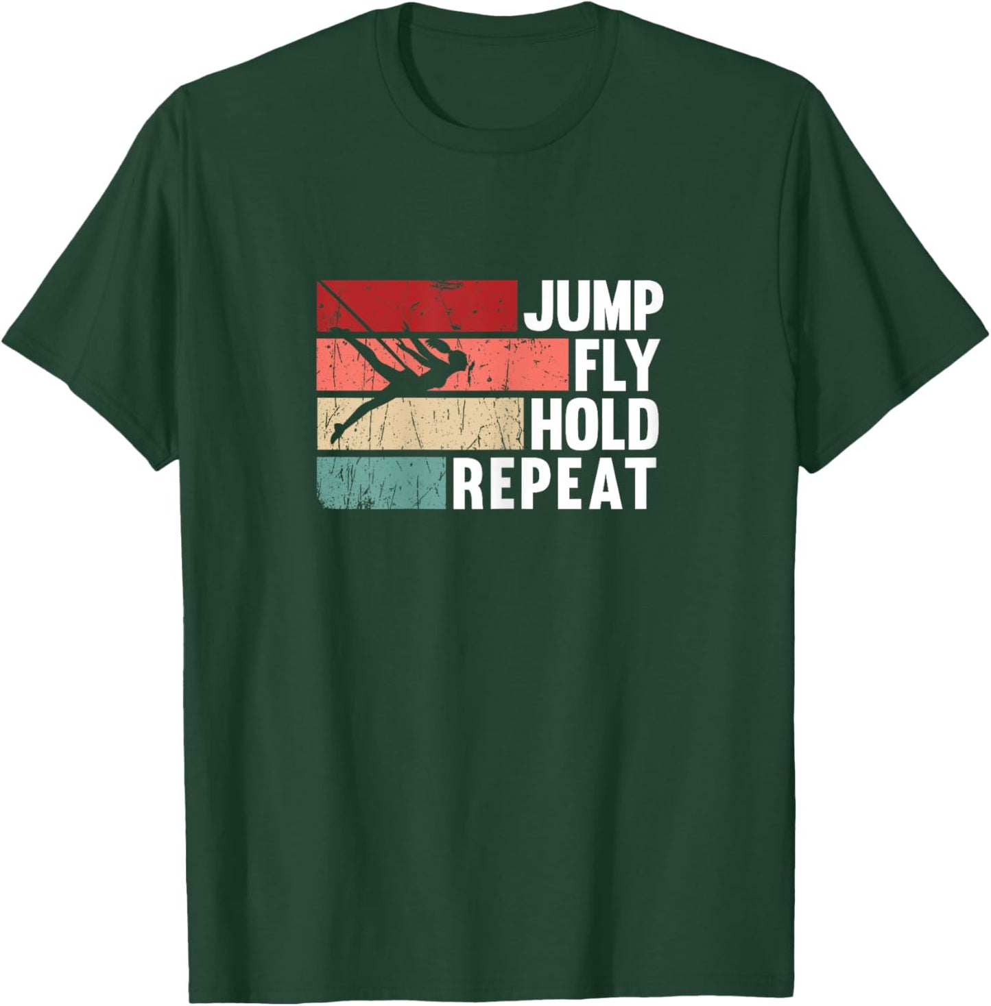 Bungee Fitness Equipment Jump Fly Sling Workout T-Shirt - T-Shirt | Forest