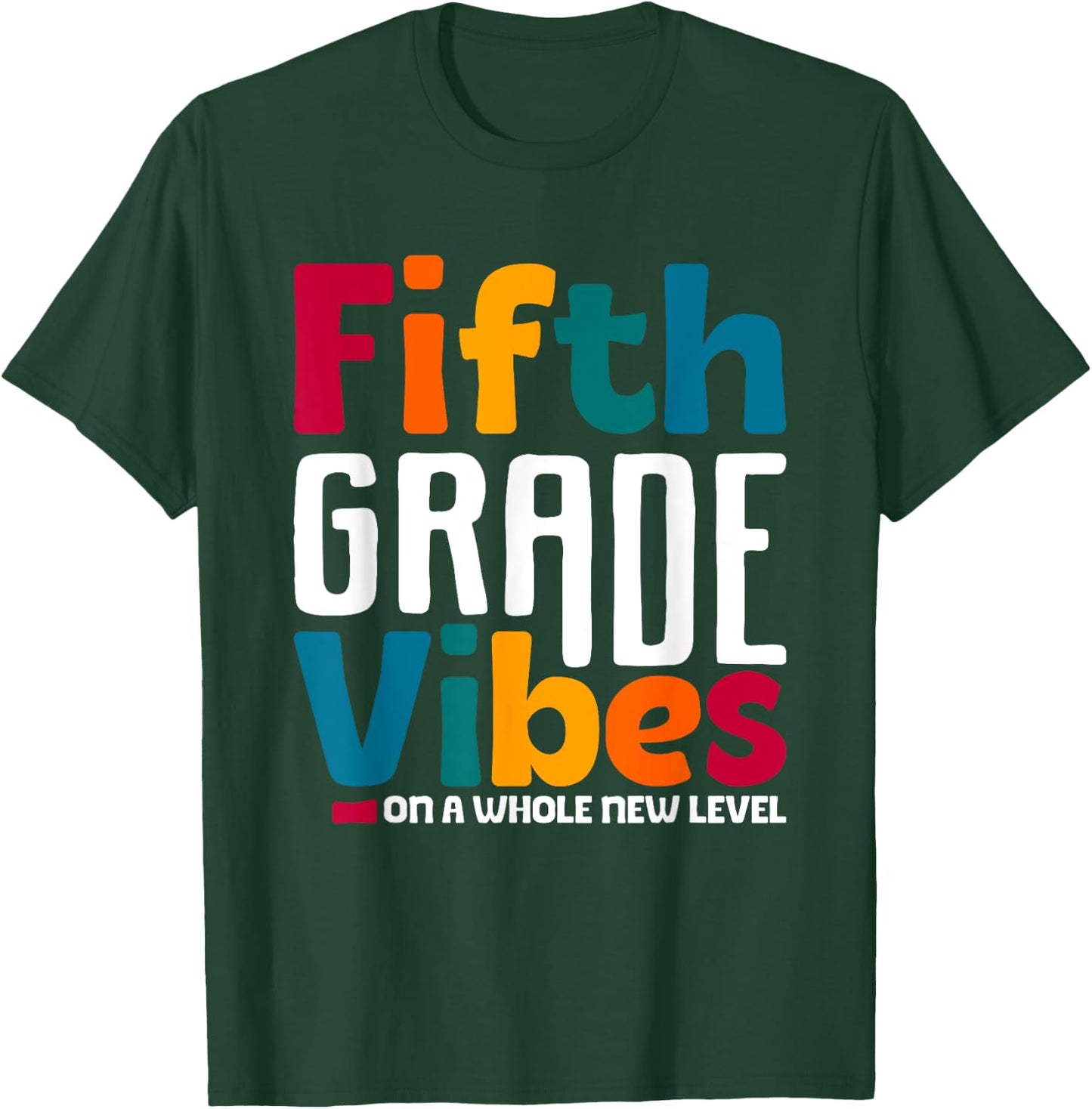 Fifth Grade Vibes Vintage 1st Day of School Team 5th Grade T-Shirt - T-Shirt | Forest