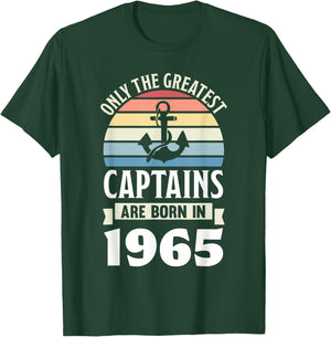 Greatest Captains born in 1965 60th Birthday Boating Gifts T-Shirt - T-Shirt | Forest