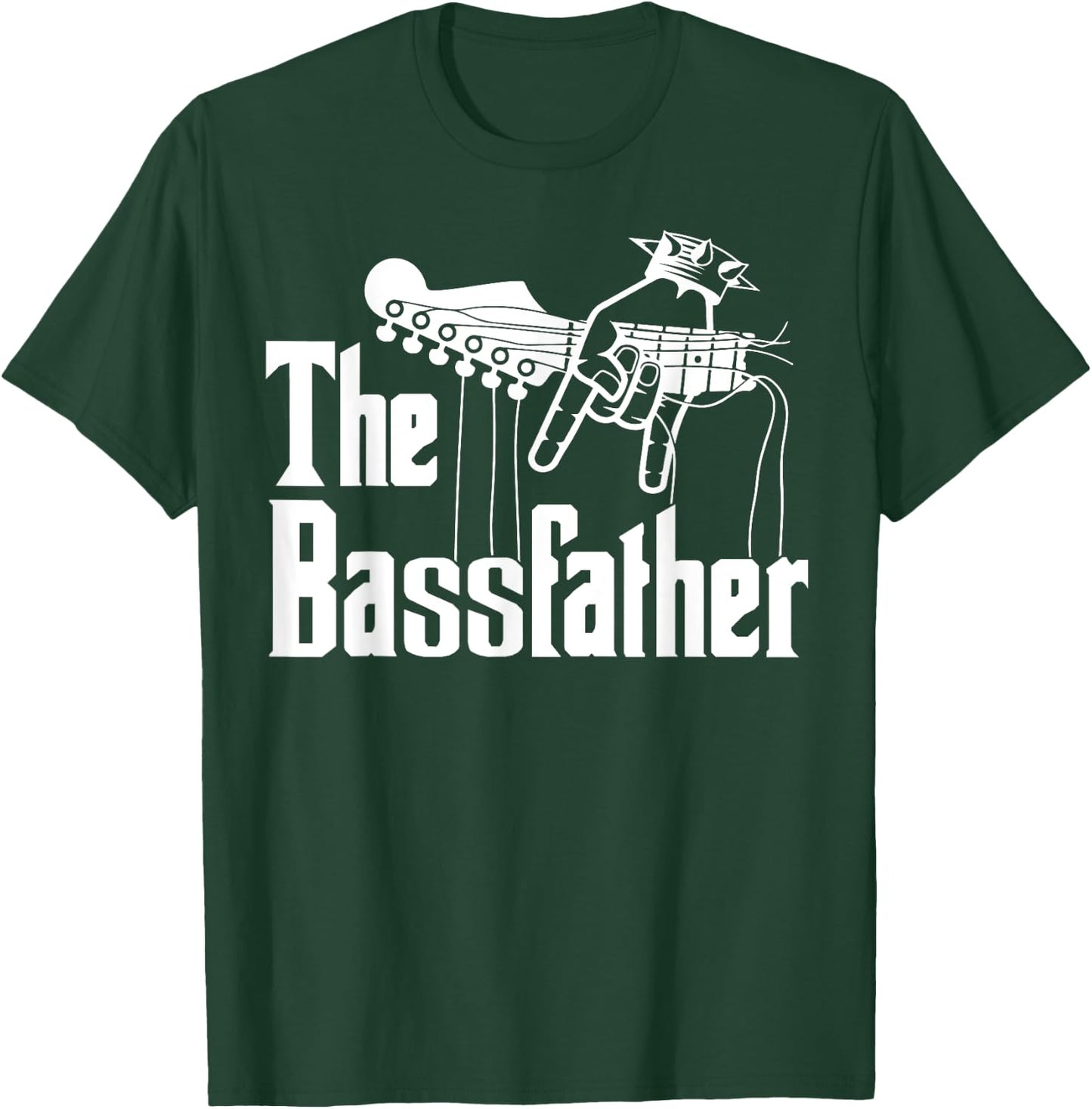 The Bassfather Funny Quote for Bass Guitarist T-Shirt - T-Shirt | Forest