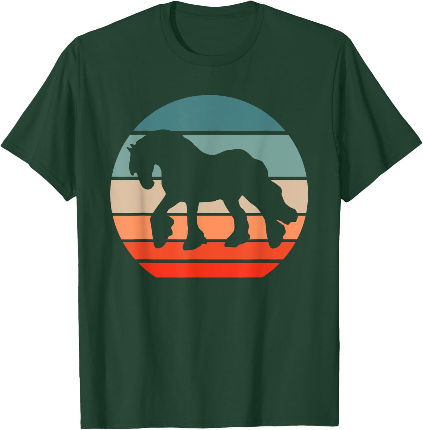 Shire Horse Draft Horses Coldblood Draught Retro T-Shirt - T-Shirt | Forest