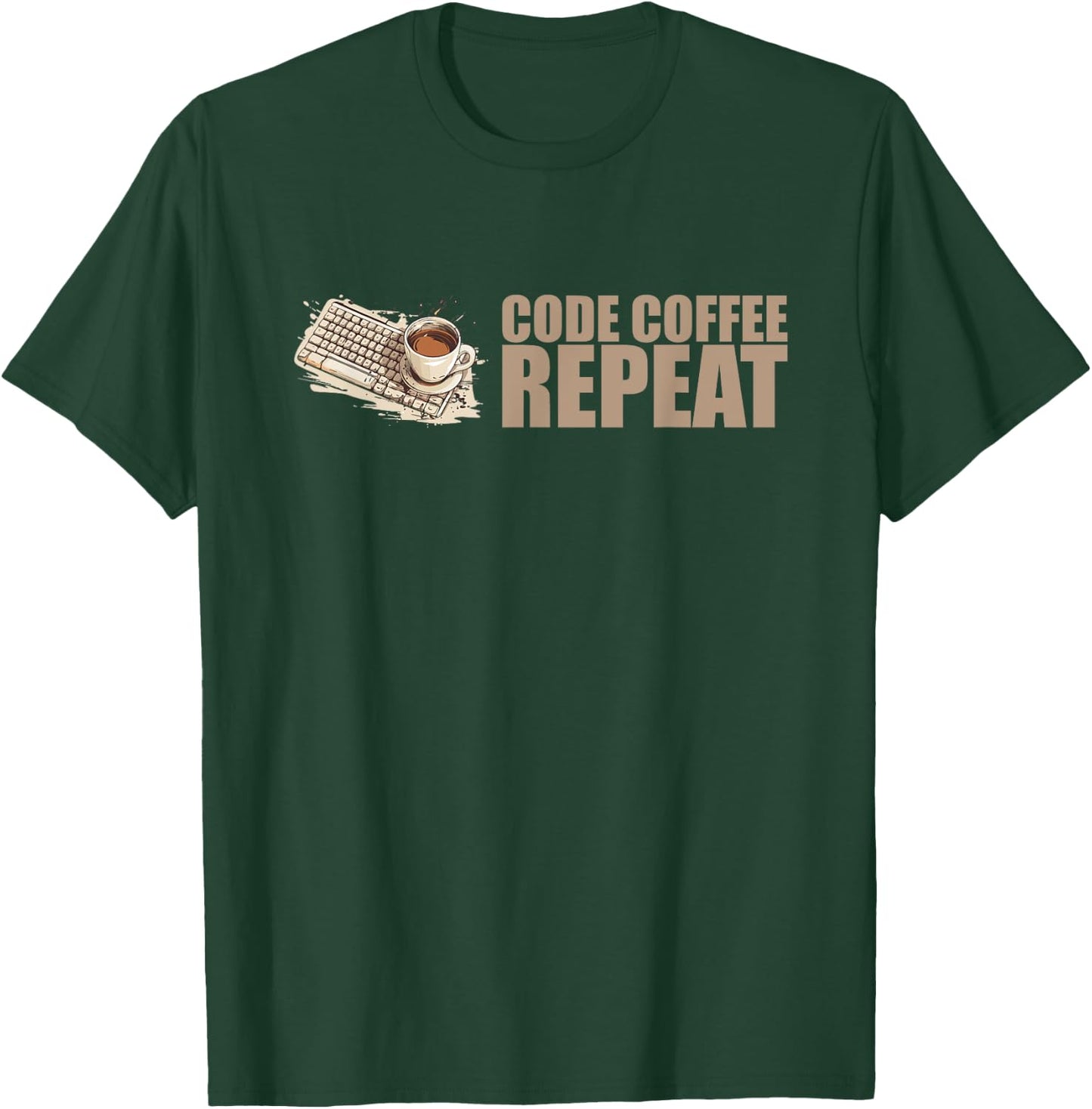 Caffeine Coder Software Developer Engineer Coffee Programmer T-Shirt - T-Shirt | Forest
