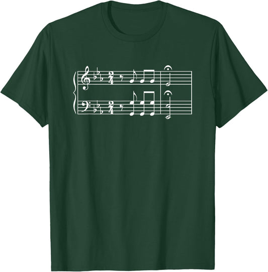 Ludwig van Beethoven 5th Symphony Music Notation T-Shirt - T-Shirt | Forest