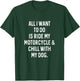 Dog Gifts Dad For Chill With Dog Ride Motorcycle Funny Dad T-Shirt - T-Shirt | Forest