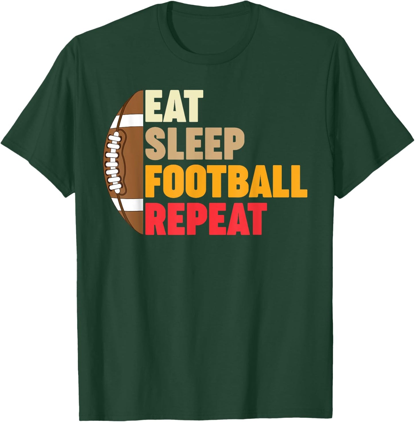 Funny American Football Women Kids Football Player T-Shirt - T-Shirt | Forest